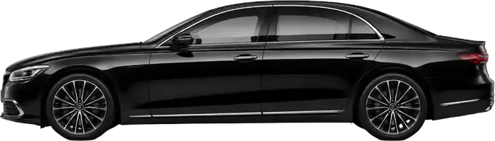 Black executive saloon car